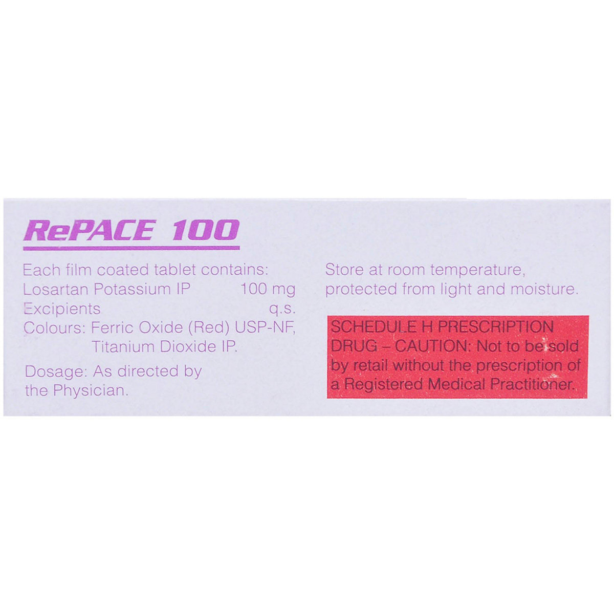 Repace 100 Tablet 10's, Pack of 10 TABLETS Repace 100 Tablet 10's, Pack of 10 TABLETS