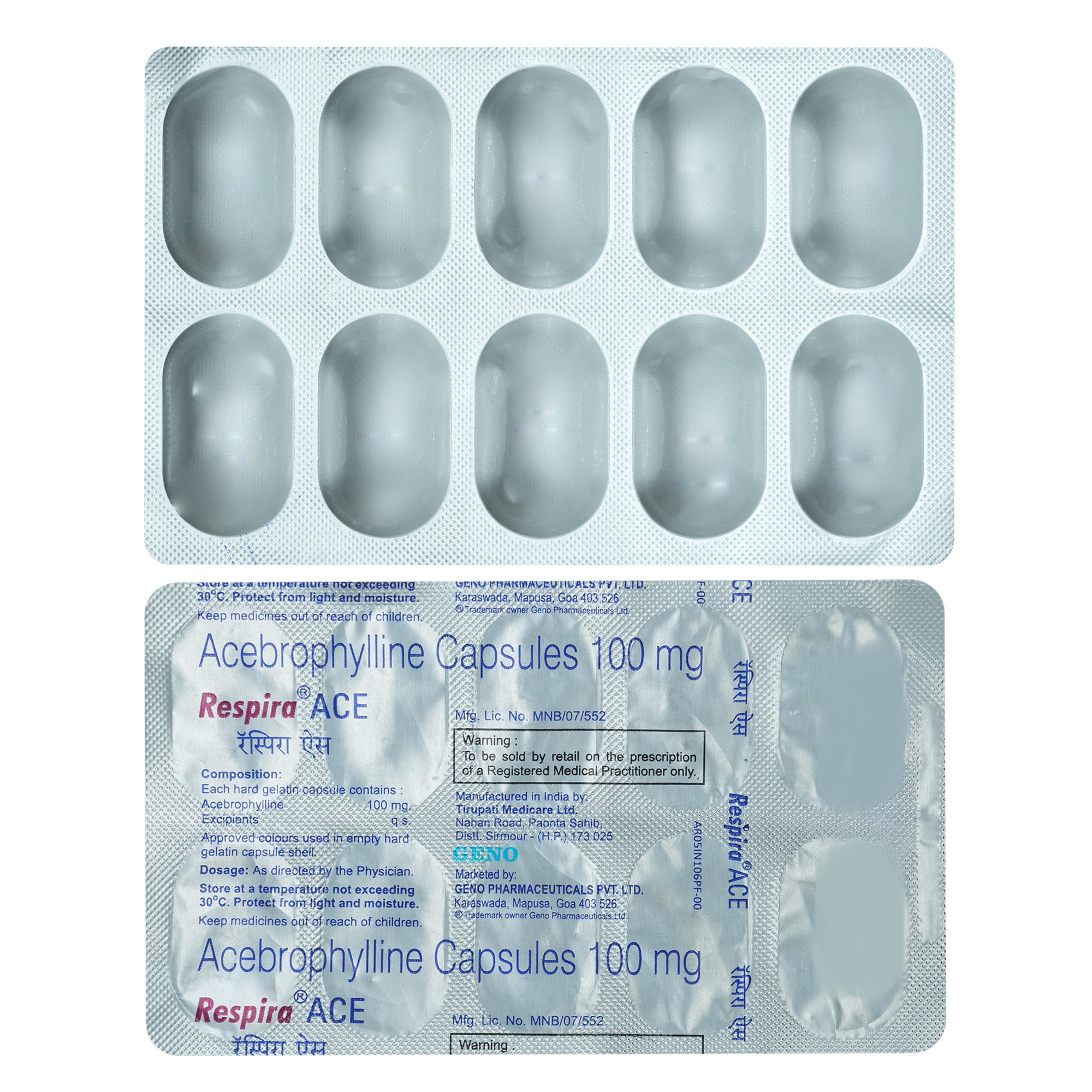 Respira Ace Capsule 10's, Pack of 10 CAPSULES Respira Ace Capsule 10's, Pack of 10 CAPSULES