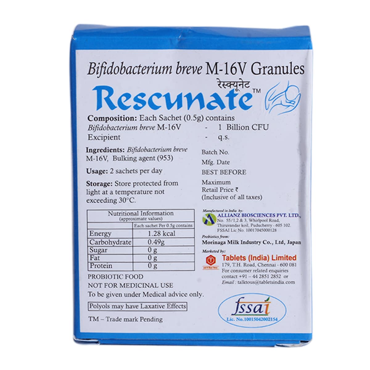 Rescunate Granules 0.5 gm, Pack of 2 GRANULESS Rescunate Granules 0.5 gm, Pack of 2 GRANULESS