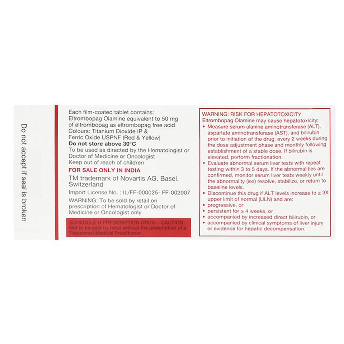 Revolade 50 mg Tablet 7's, Pack of 7 TABLETS Revolade 50 mg Tablet 7's, Pack of 7 TABLETS