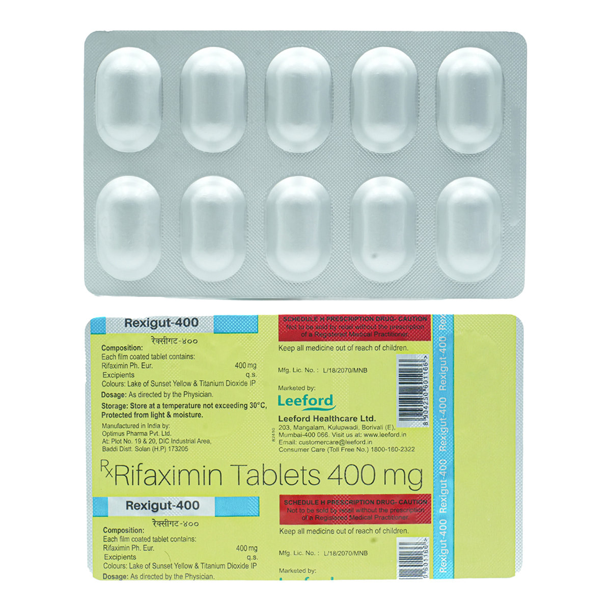 Rexigut 400 mg Tablet 10's, Pack of 10 TabletS Rexigut 400 mg Tablet 10's, Pack of 10 TabletS