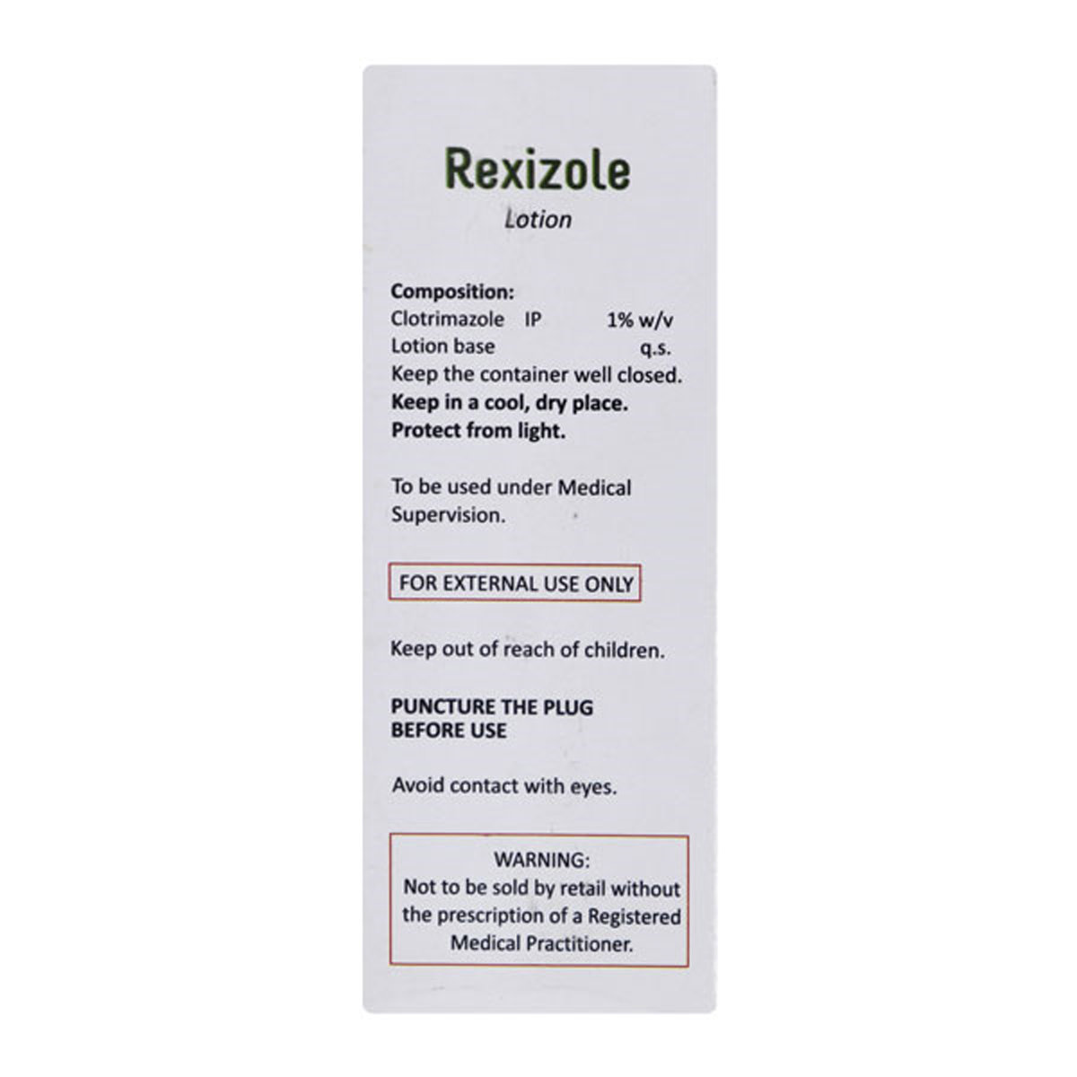Rexizole 1% Lotion 30 ml, Pack of 1 Lotion Rexizole 1% Lotion 30 ml, Pack of 1 Lotion