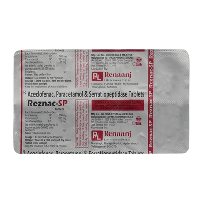 Reznac-SP Tablet 10's, Pack of 10 TABLETS