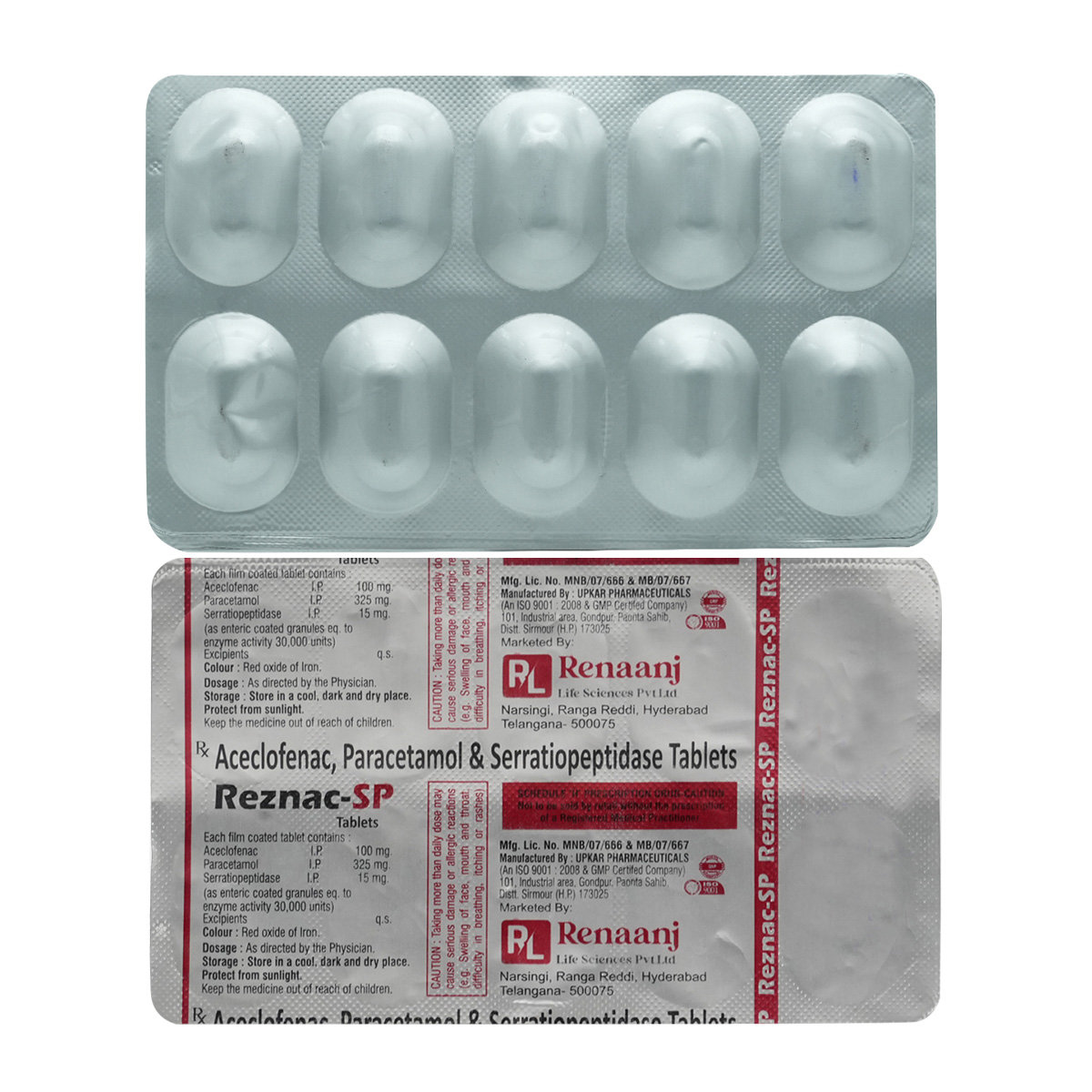 Reznac-SP Tablet 10's, Pack of 10 TabletS Reznac-SP Tablet 10's, Pack of 10 TabletS