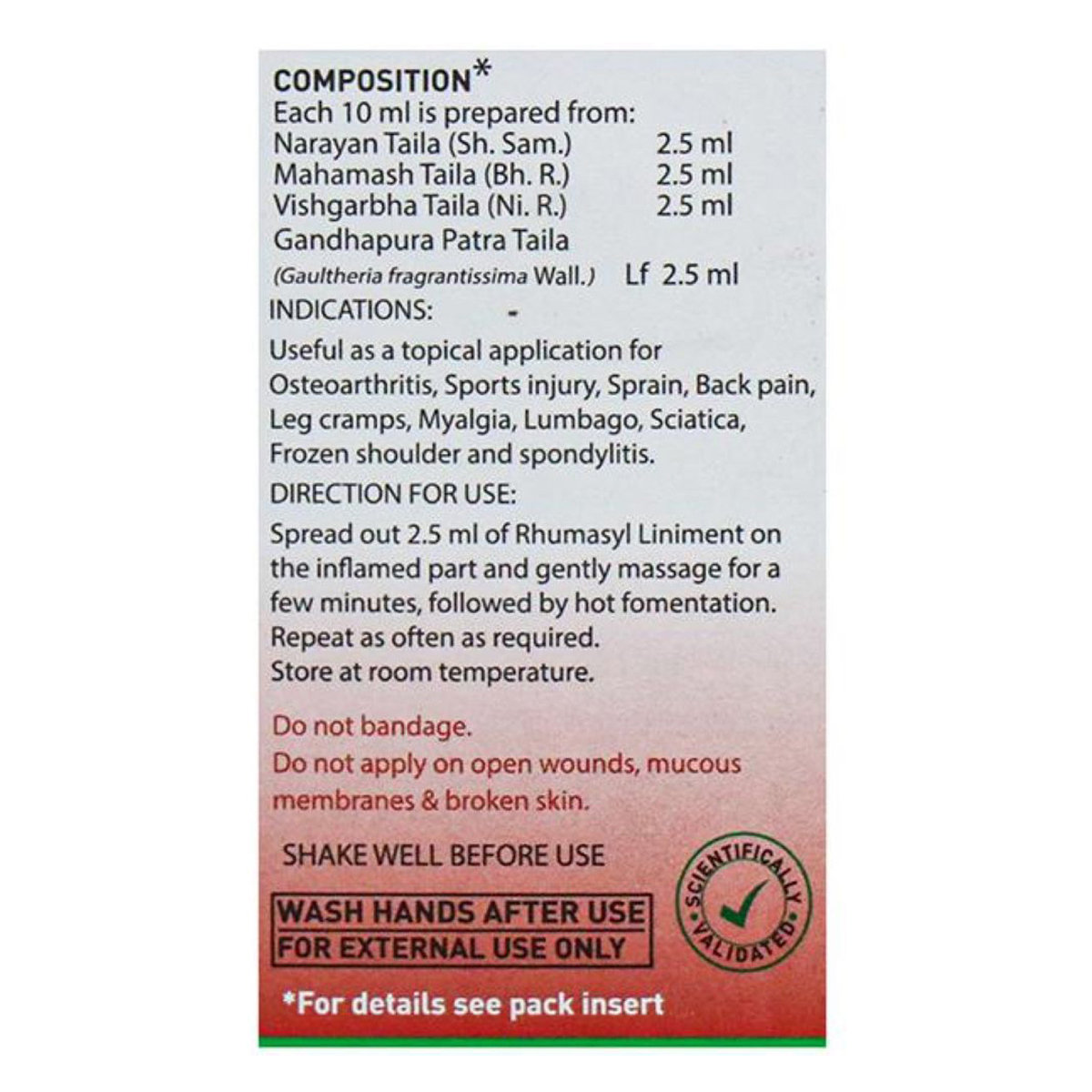 Rhumasyl Liniment 50Ml (Zandu), Pack of 1 Rhumasyl Liniment 50Ml (Zandu), Pack of 1