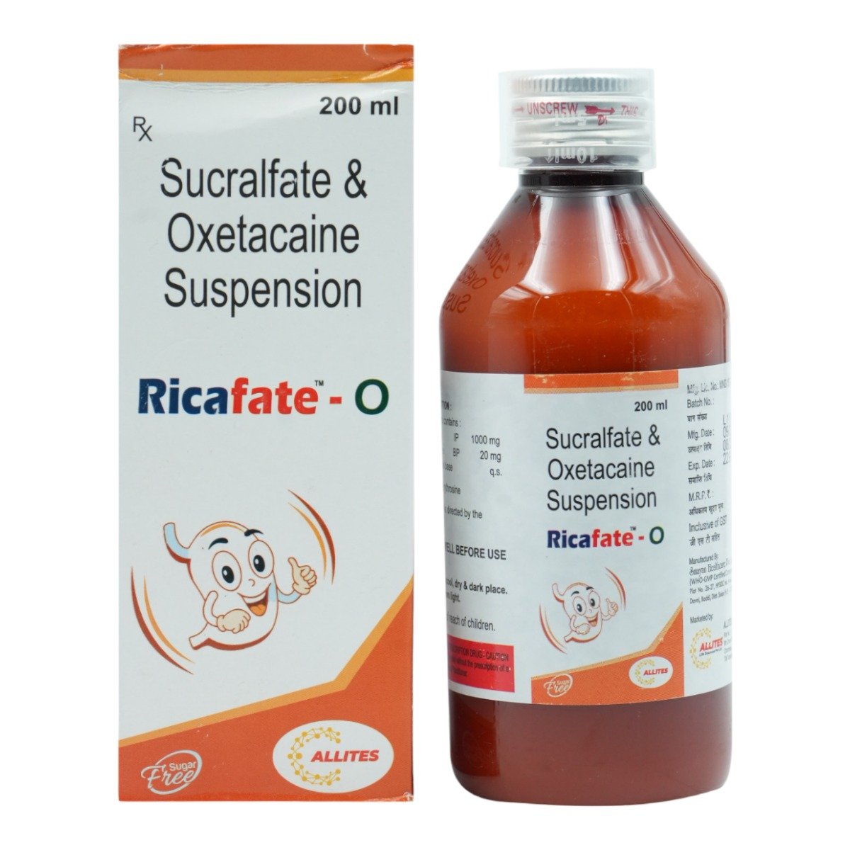 Ricafate-O S/F Suspension 200Ml, Pack of 1 Ricafate-O S/F Suspension 200Ml, Pack of 1