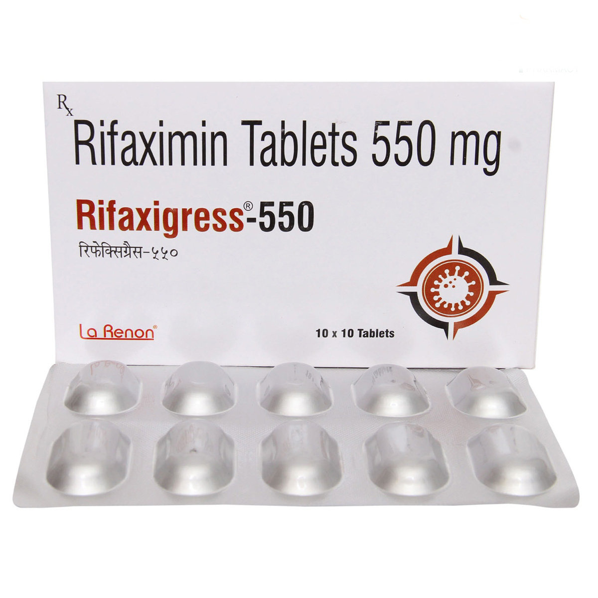 Rifaxigress-550 Tablet 10's, Pack of 10 TabletS Rifaxigress-550 Tablet 10's, Pack of 10 TabletS