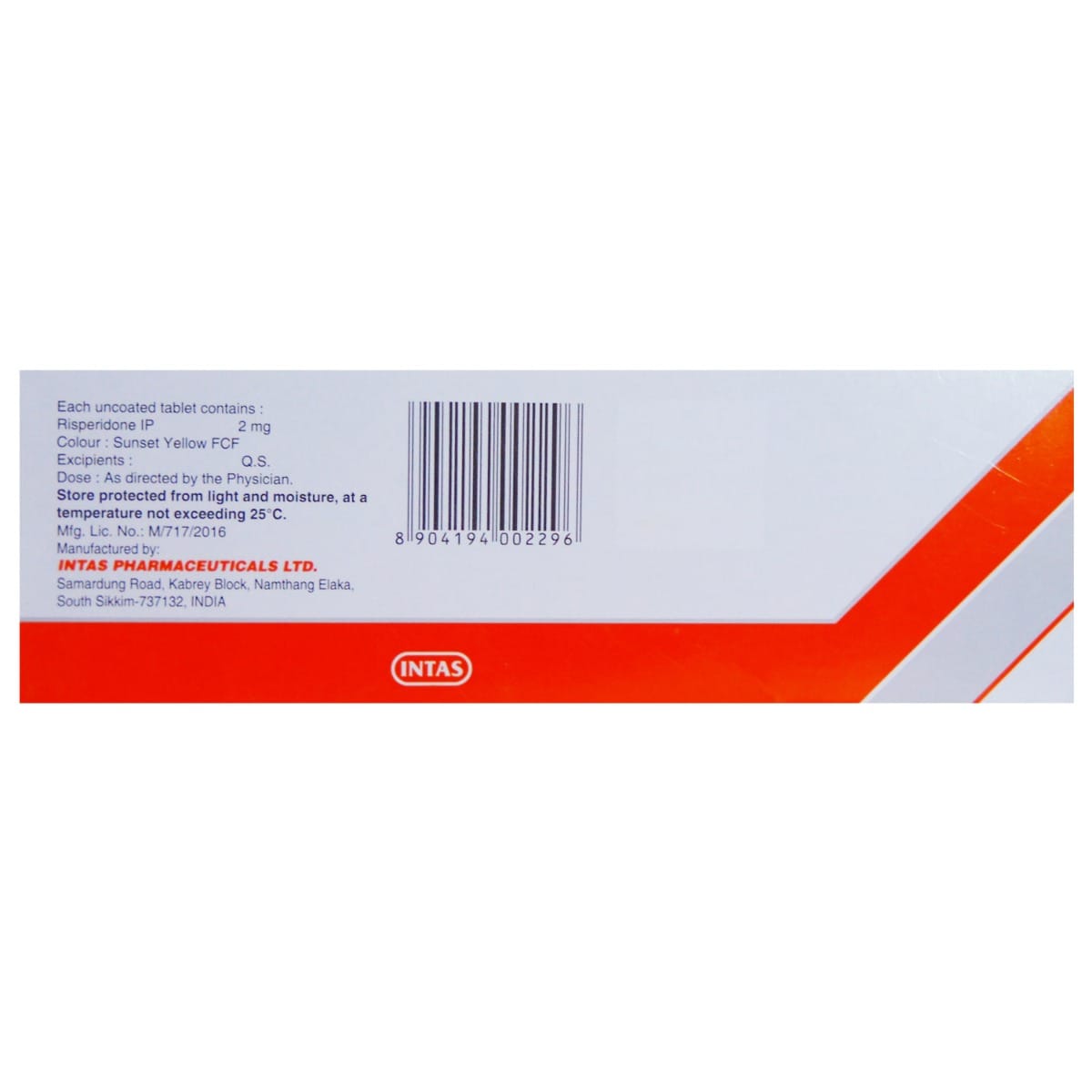 Risdone 2 Tablet 10's, Pack of 10 TABLETS Risdone 2 Tablet 10's, Pack of 10 TABLETS