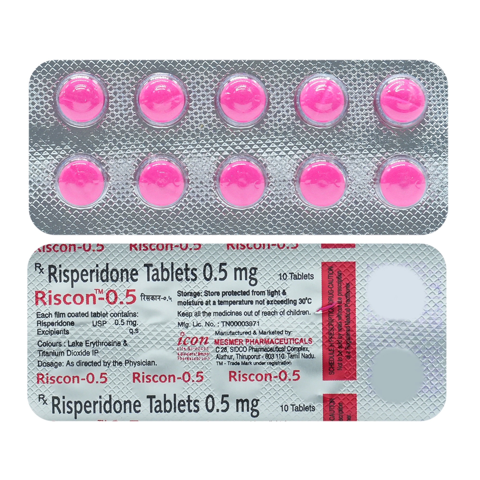 Riscon 0.5 Tablet 10's, Pack of 10 TABLETS Riscon 0.5 Tablet 10's, Pack of 10 TABLETS