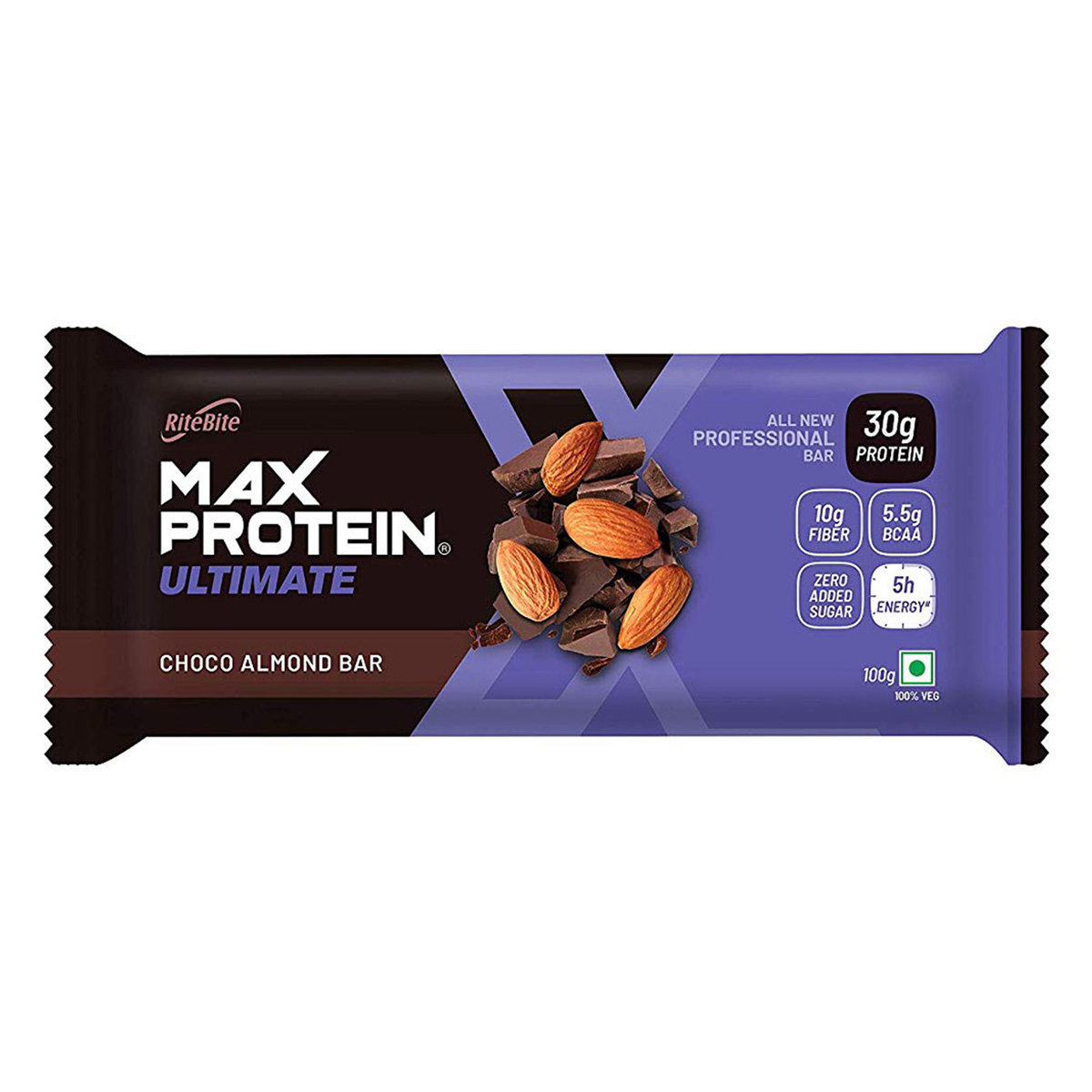 Ritebite Max Protein Ultimate Choco Almond Bar, 100 gm, Pack of 1 Ritebite Max Protein Ultimate Choco Almond Bar, 100 gm, Pack of 1