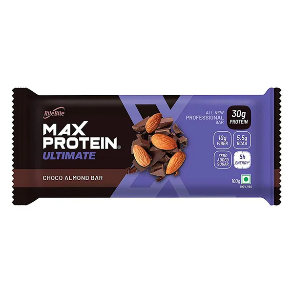 Ritebite Max Protein Ultimate Choco Almond Bar, 100 gm, Pack of 1