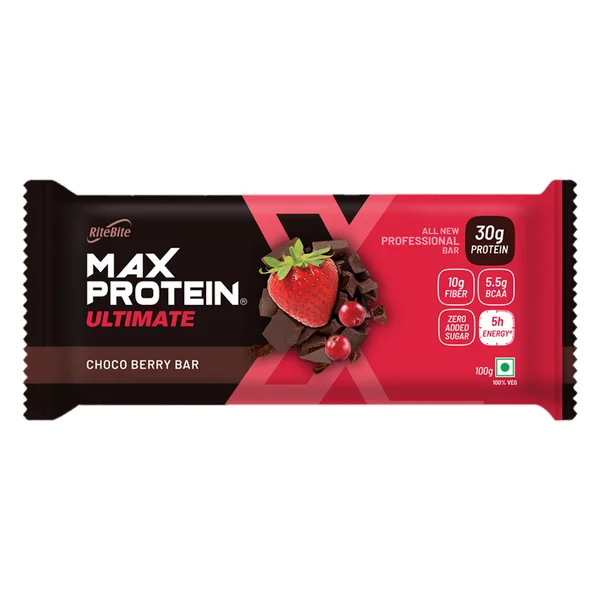 Ritebite Max Protein Ultimate Choco Berry Bar, 100 gm, Pack of 1