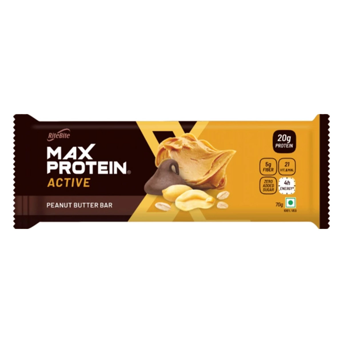 Ritebite Max Protein Peanut Butter Bar, 70 gm, Pack of 1 Ritebite Max Protein Peanut Butter Bar, 70 gm, Pack of 1