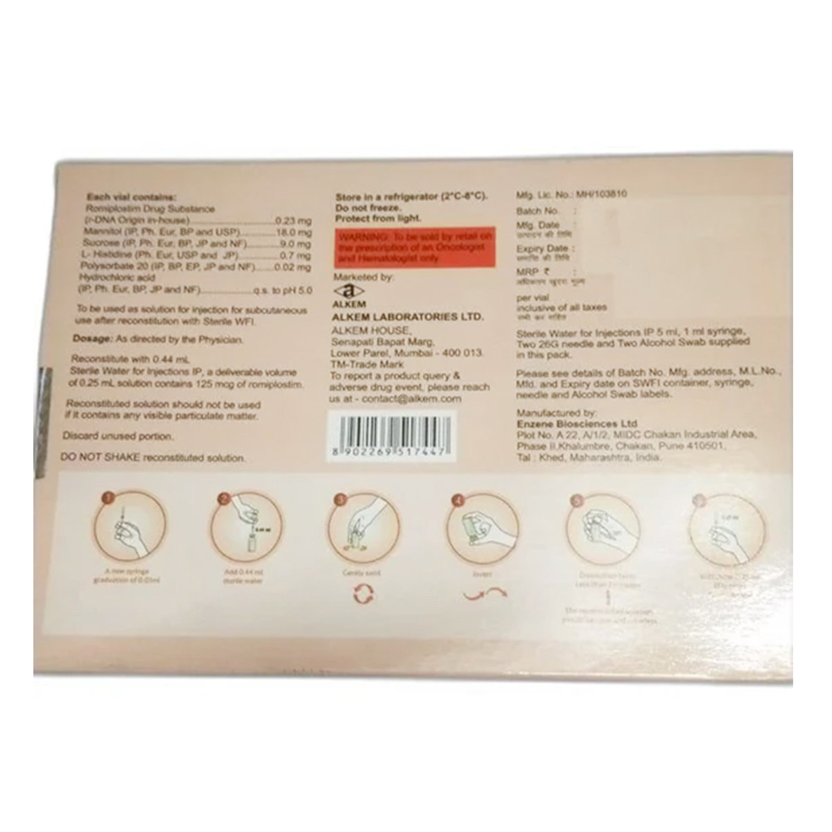 Romiset 125 mcg Injection 1's, Pack of 1 INJECTION Romiset 125 mcg Injection 1's, Pack of 1 INJECTION