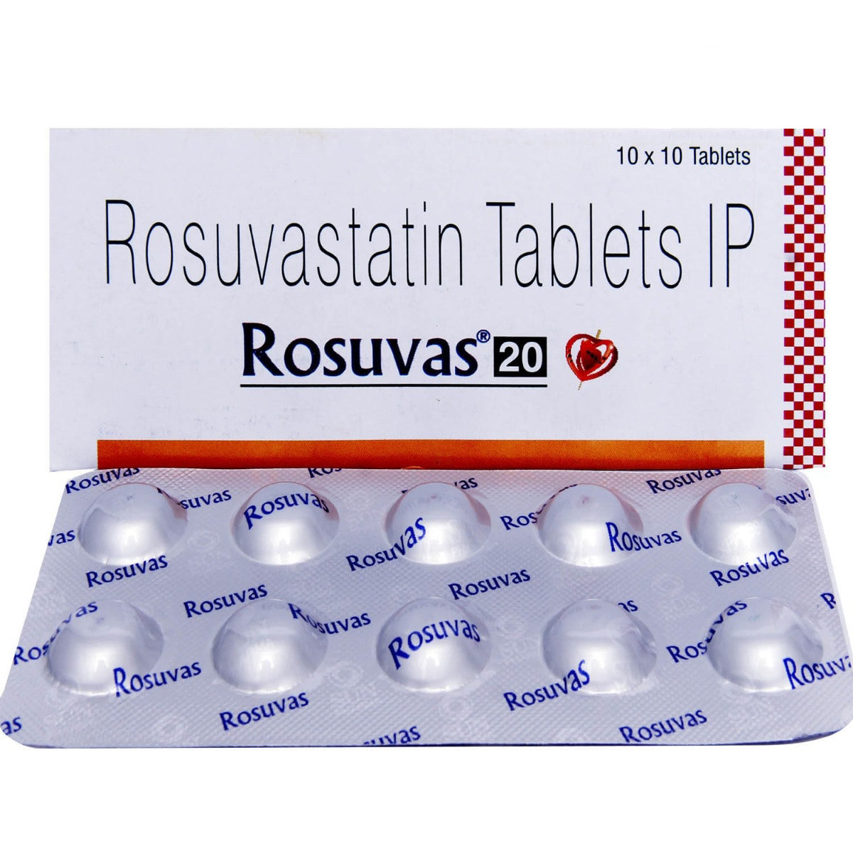 Rosuvas 20 Tablet 10's, Pack of 10 TABLETS Rosuvas 20 Tablet 10's, Pack of 10 TABLETS
