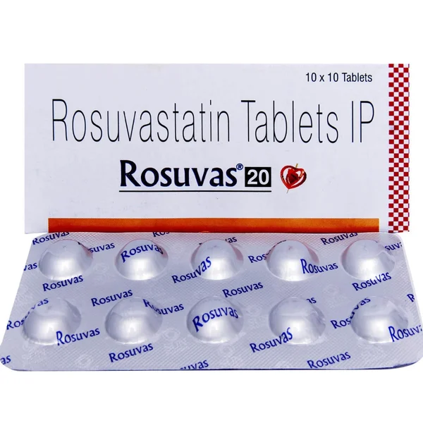 Rosuvas 20 Tablet 10's, Pack of 10 TABLETS