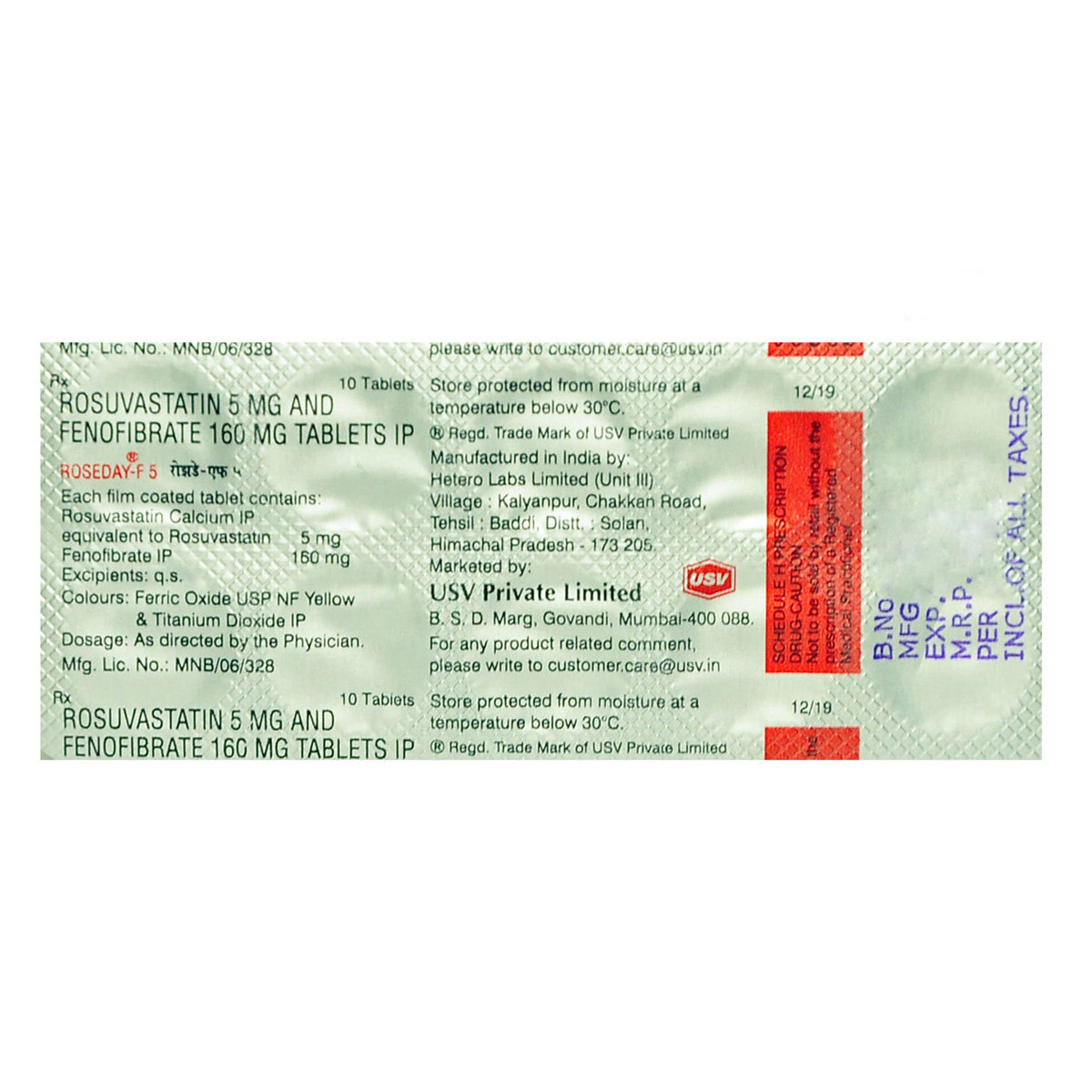 Roseday F 5 Tablet 10's, Pack of 10 Roseday F 5 Tablet 10's, Pack of 10