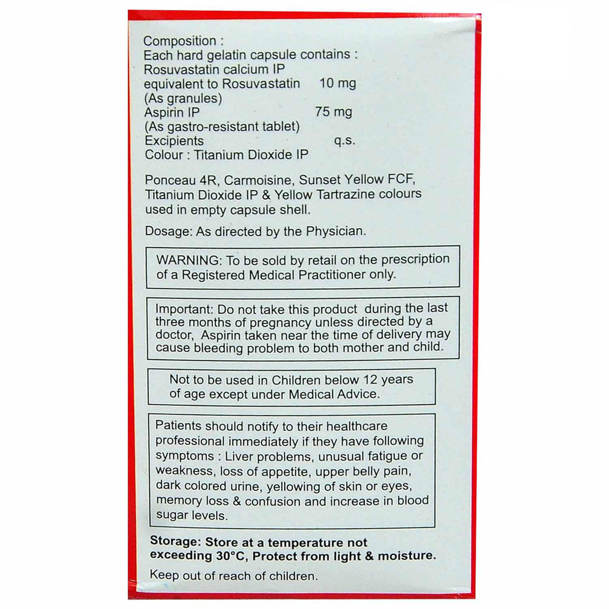 Rosukem-A Capsule 10's, Pack of 10 Rosukem-A Capsule 10's, Pack of 10