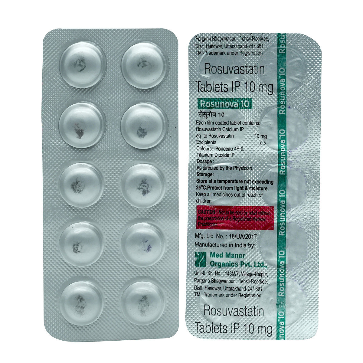 Rosunova 10 mg Tablet 10's, Pack of 10 TABLETS Rosunova 10 mg Tablet 10's, Pack of 10 TABLETS
