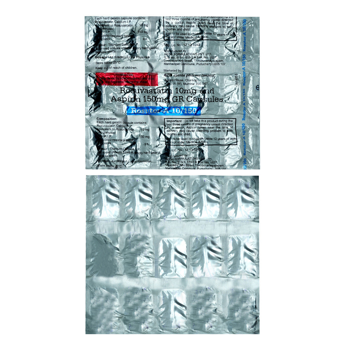 Rosutor-A 10/150 Capsule 15's, Pack of 15 Rosutor-A 10/150 Capsule 15's, Pack of 15