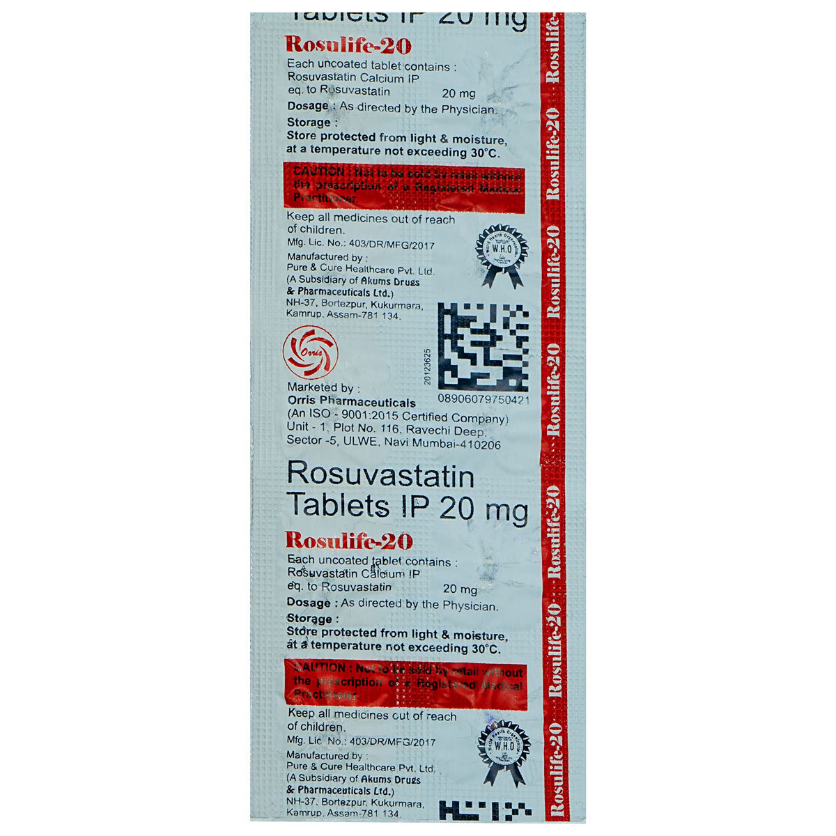 Rosulife 20 Tablet 10's, Pack of 10 TABLETS Rosulife 20 Tablet 10's, Pack of 10 TABLETS