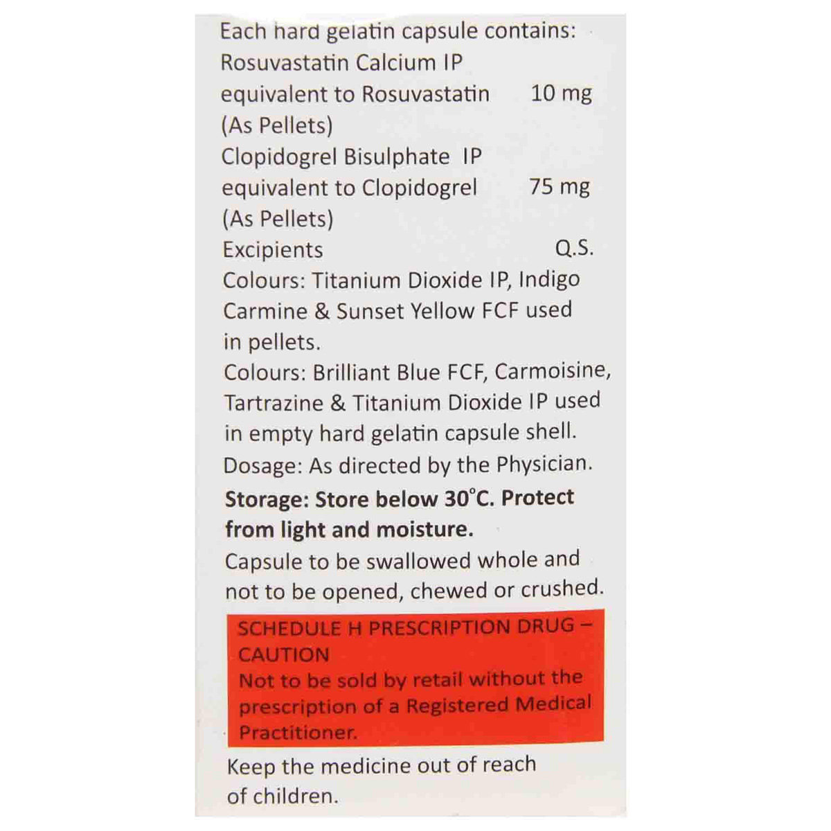 Rosuless-C 10mg Capsule 10's, Pack of 10 Rosuless-C 10mg Capsule 10's, Pack of 10