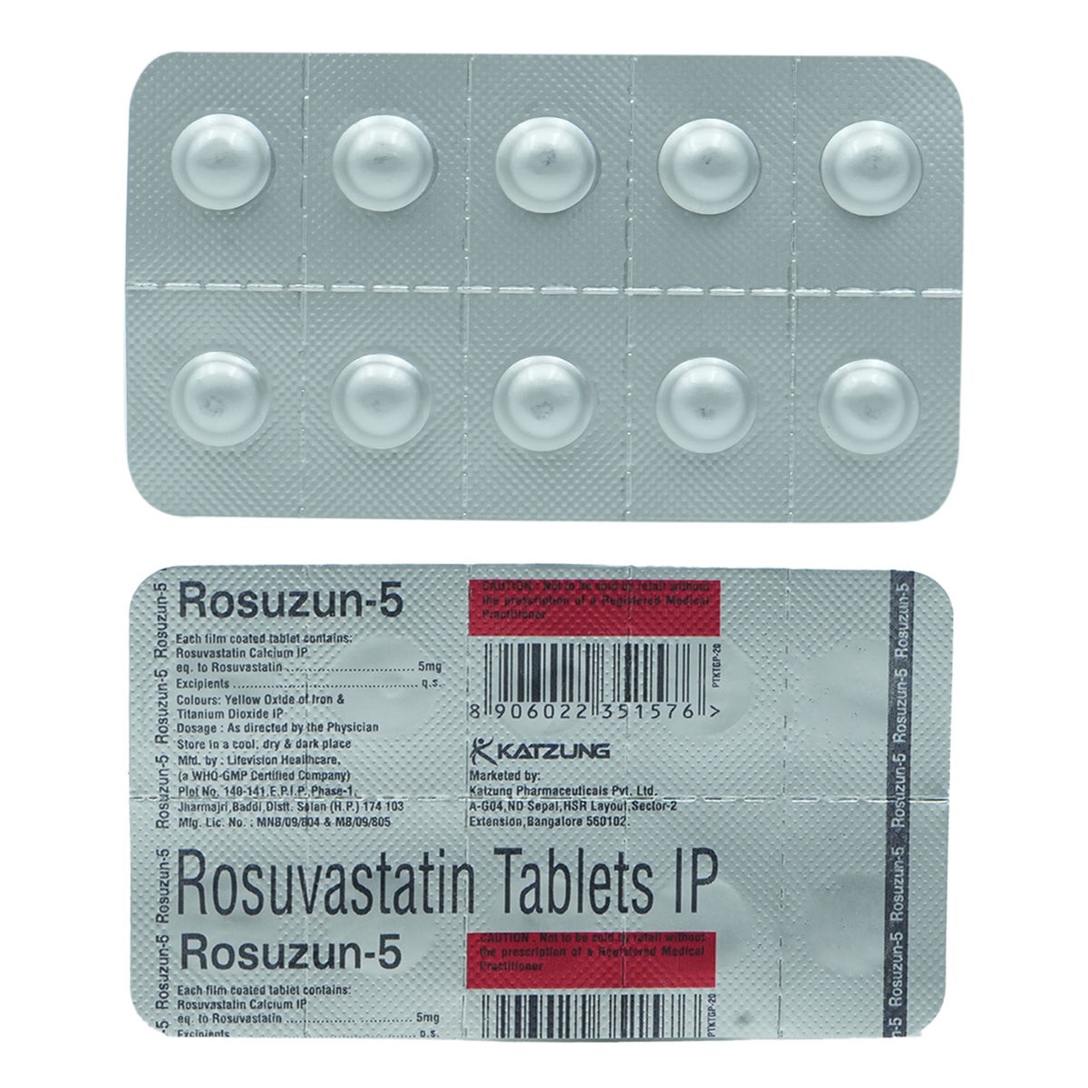 Buy ROSUZUN 5MG TABLET 10'S Online