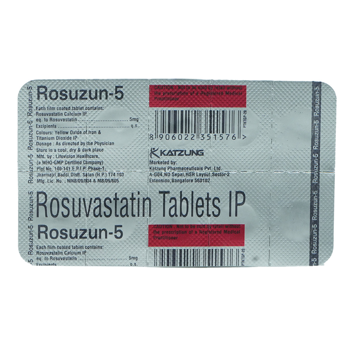 Rosuzun-5 Tablet 10's, Pack of 10 TabletS Rosuzun-5 Tablet 10's, Pack of 10 TabletS