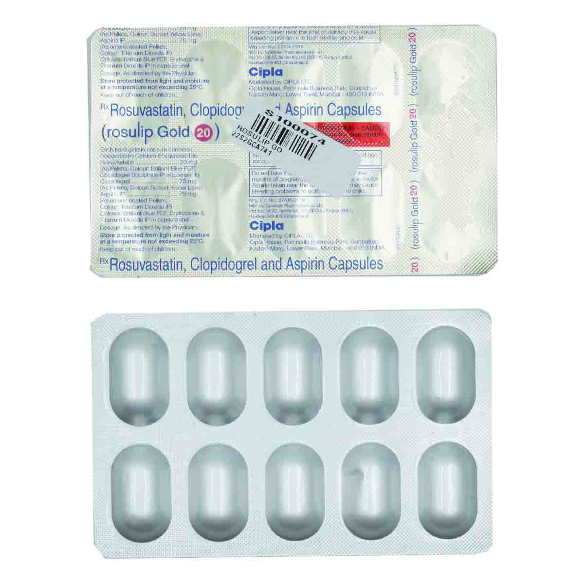 Rosulip Gold 20 Capsule 10's, Pack of 10 CAPSULES Rosulip Gold 20 Capsule 10's, Pack of 10 CAPSULES