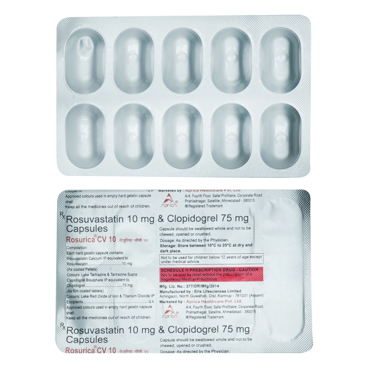 Rosurica CV 10 Capsule 10's, Pack of 10 CapsuleS Rosurica CV 10 Capsule 10's, Pack of 10 CapsuleS