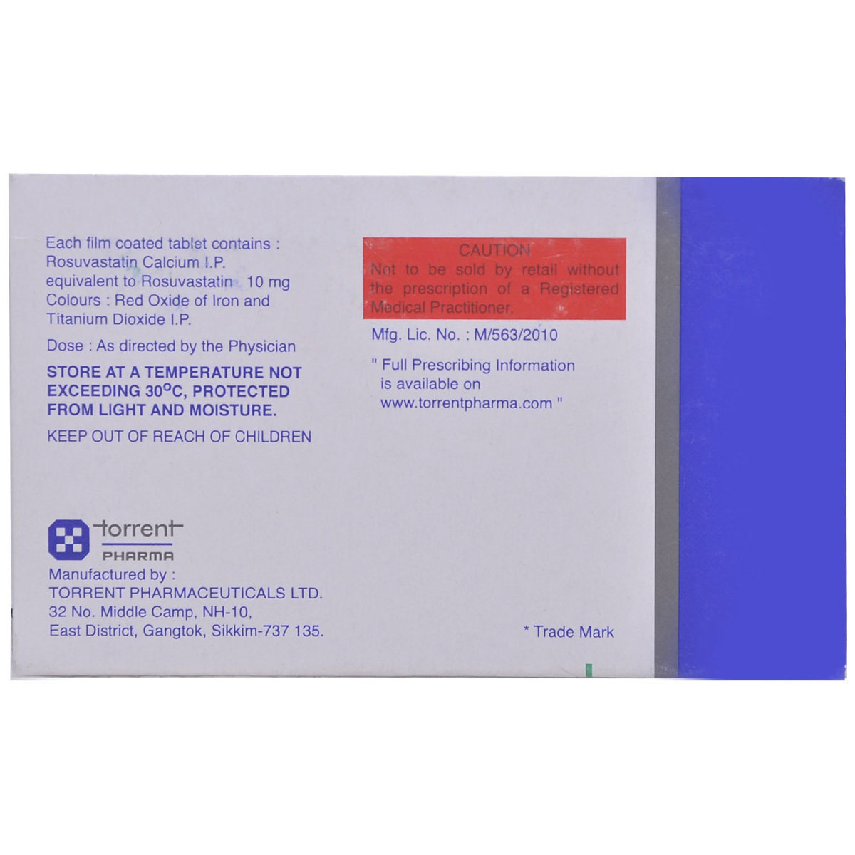 Rostar 10 mg Tablet 15's, Pack of 15 TabletS Rostar 10 mg Tablet 15's, Pack of 15 TabletS