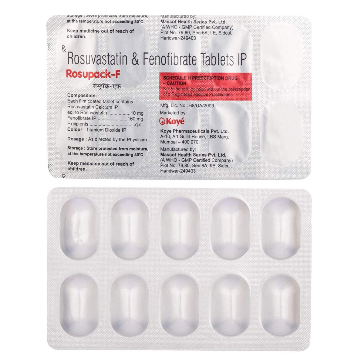 Rosupack-F Tablet 10's, Pack of 10 Rosupack-F Tablet 10's, Pack of 10
