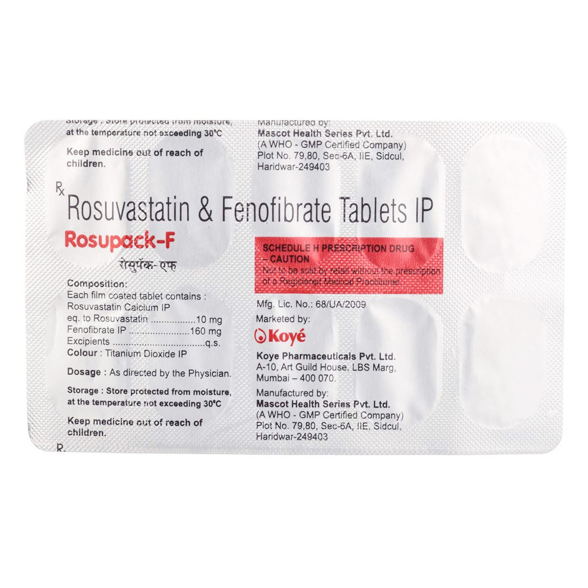Rosupack-F Tablet 10's, Pack of 10 Rosupack-F Tablet 10's, Pack of 10