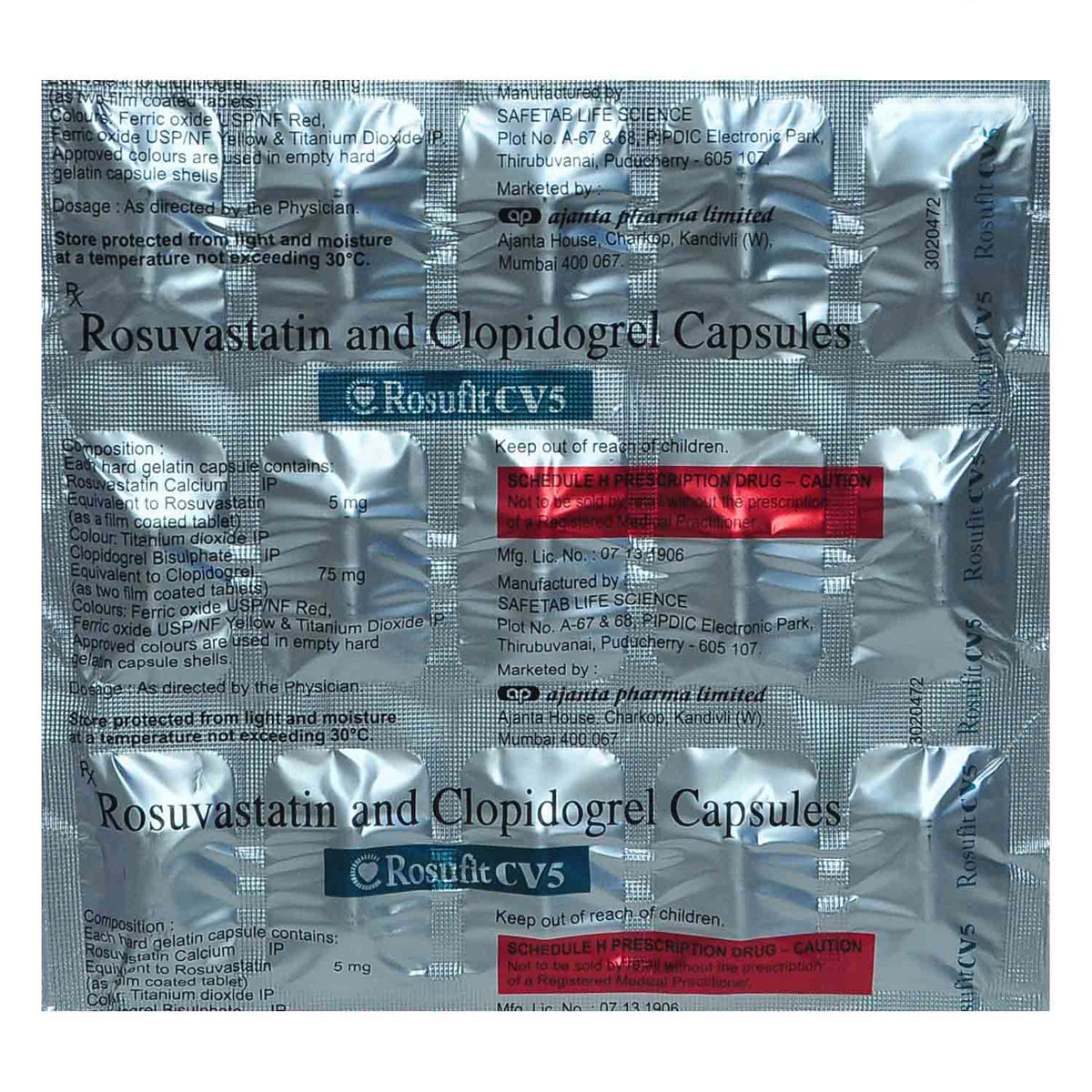 Rosufit CV 5 Capsule 15's, Pack of 15 CAPSULES Rosufit CV 5 Capsule 15's, Pack of 15 CAPSULES