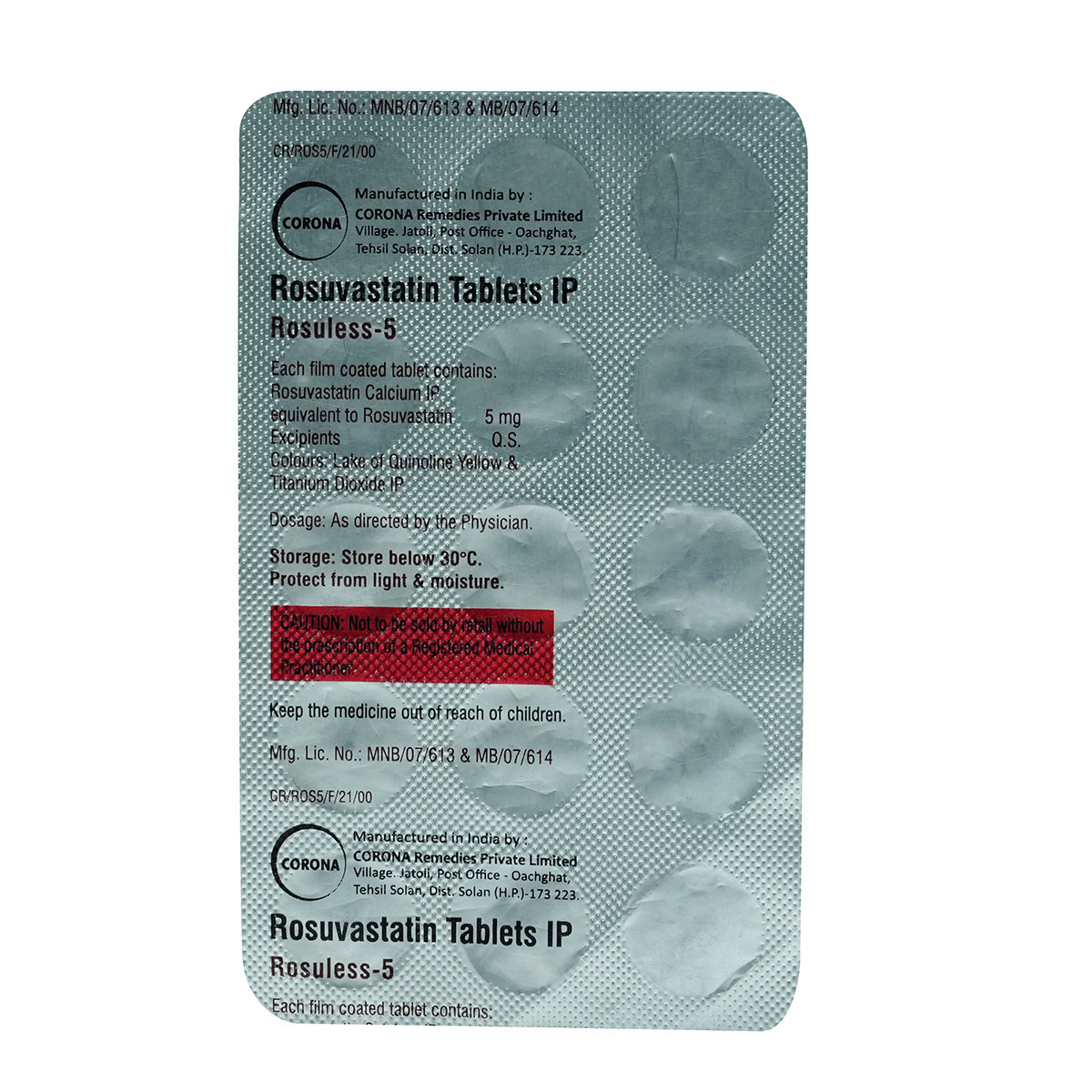 Rosuless-5 Tablet 15's, Pack of 15 TabletS Rosuless-5 Tablet 15's, Pack of 15 TabletS