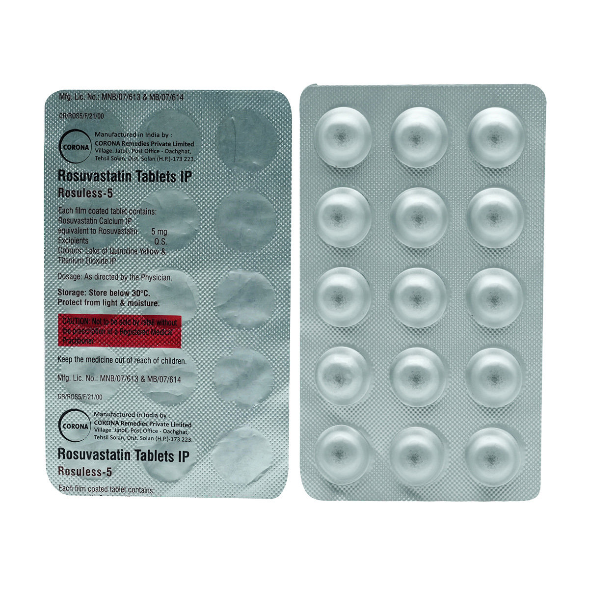 Rosuless-5 Tablet 15's, Pack of 15 TabletS Rosuless-5 Tablet 15's, Pack of 15 TabletS