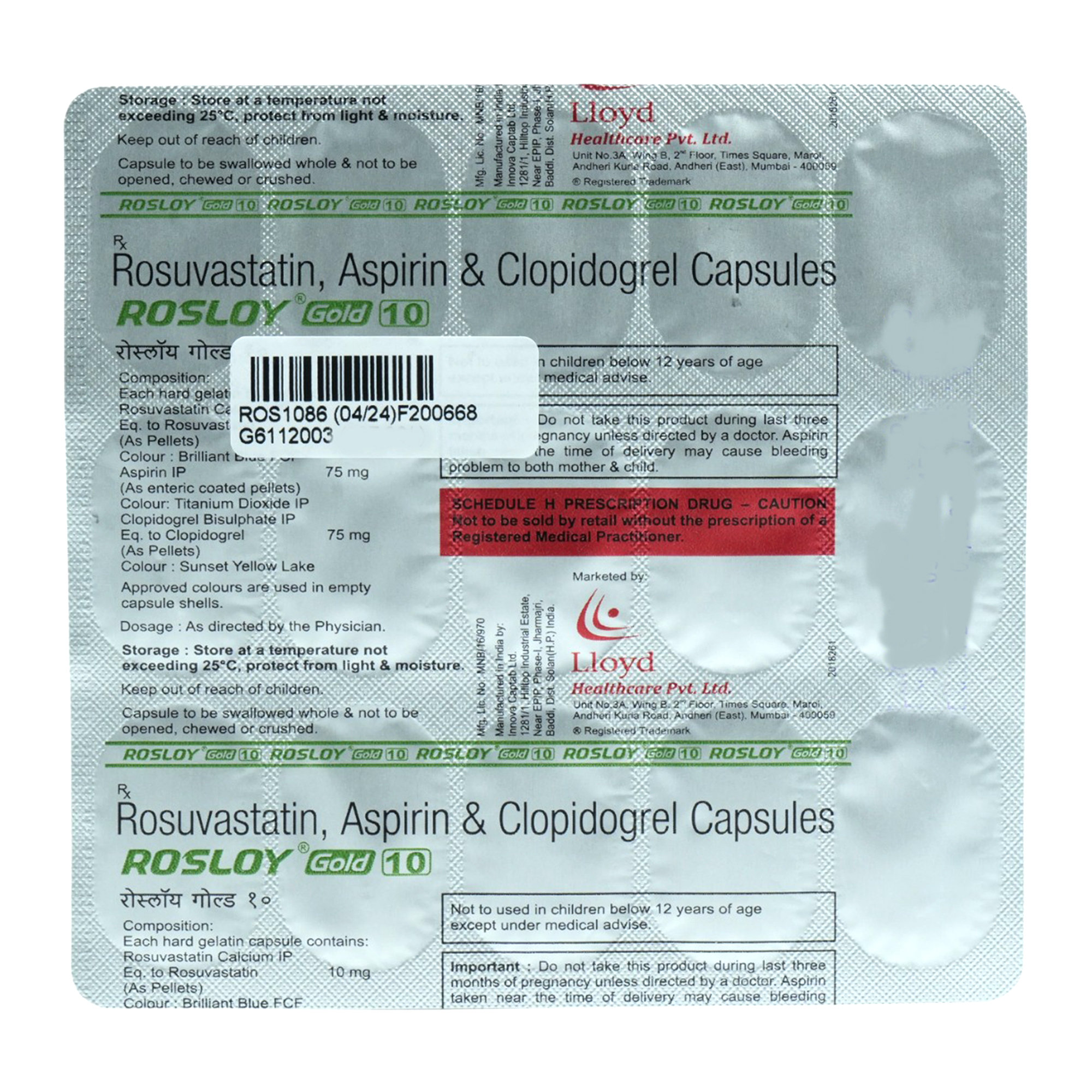 Rosloy Gold 10 Capsule 15's, Pack of 15 CapsuleS Rosloy Gold 10 Capsule 15's, Pack of 15 CapsuleS