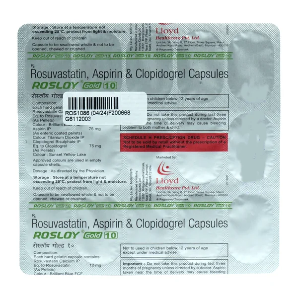 Rosloy Gold 10 Capsule 15's, Pack of 15 CapsuleS