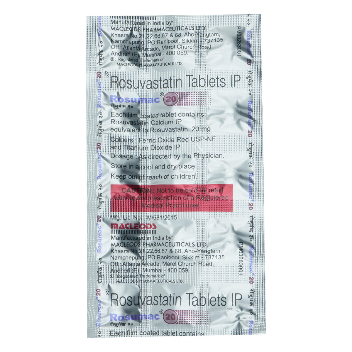 Rosumac 20 Tablet 15's, Pack of 15 TABLETS Rosumac 20 Tablet 15's, Pack of 15 TABLETS