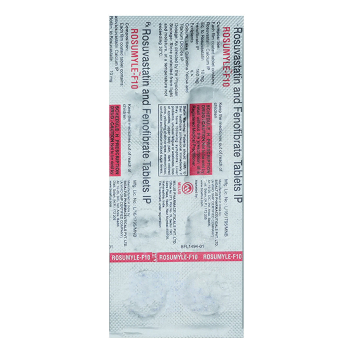 Rosumyle-F10 Tablet 10's, Pack of 10 Rosumyle-F10 Tablet 10's, Pack of 10