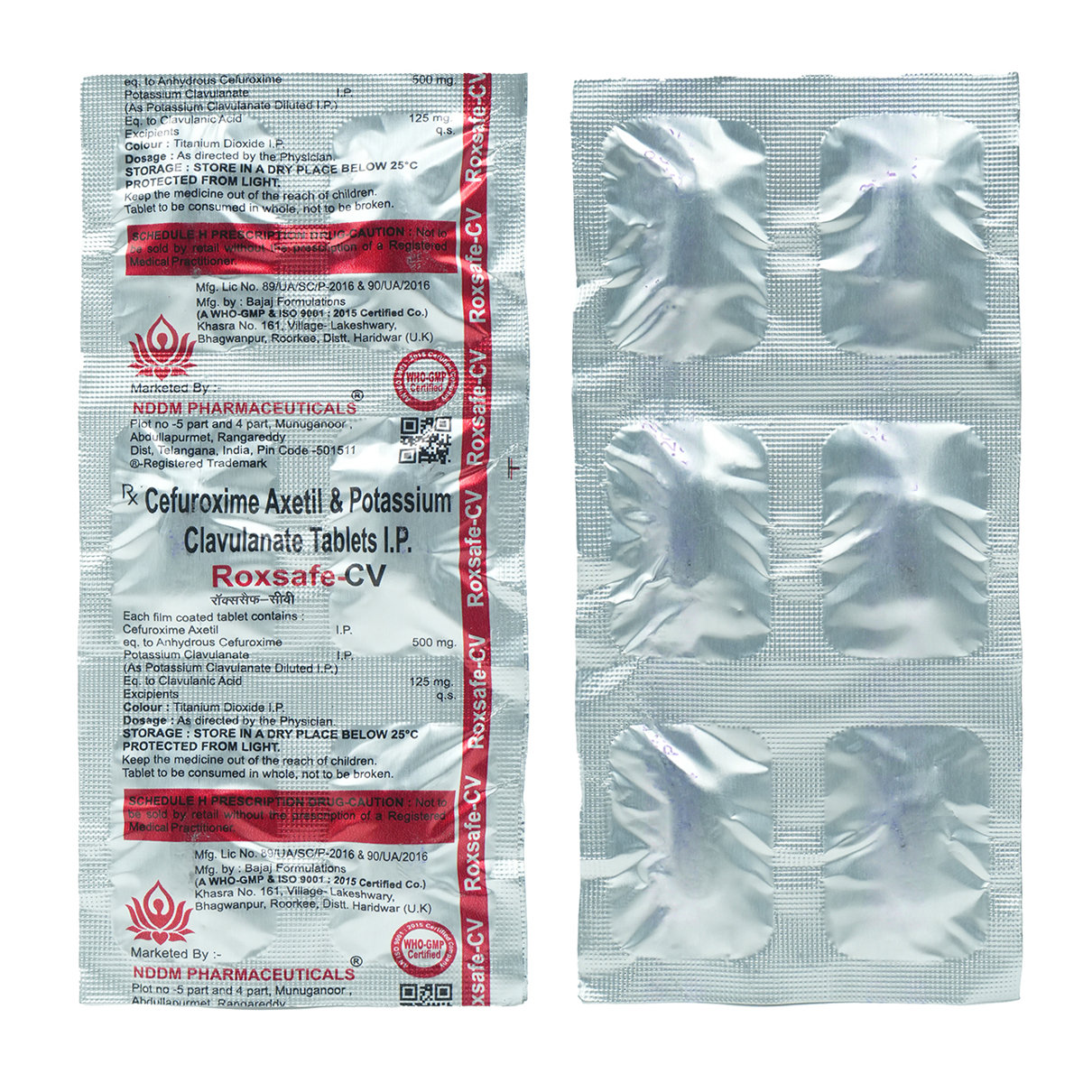 Roxsafe-CV Tablet 6's, Pack of 6 TABLETS Roxsafe-CV Tablet 6's, Pack of 6 TABLETS