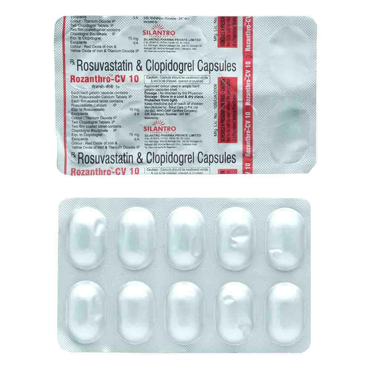 Rozanthro-CV 10 Capsule 10's, Pack of 10 CAPSULES Rozanthro-CV 10 Capsule 10's, Pack of 10 CAPSULES