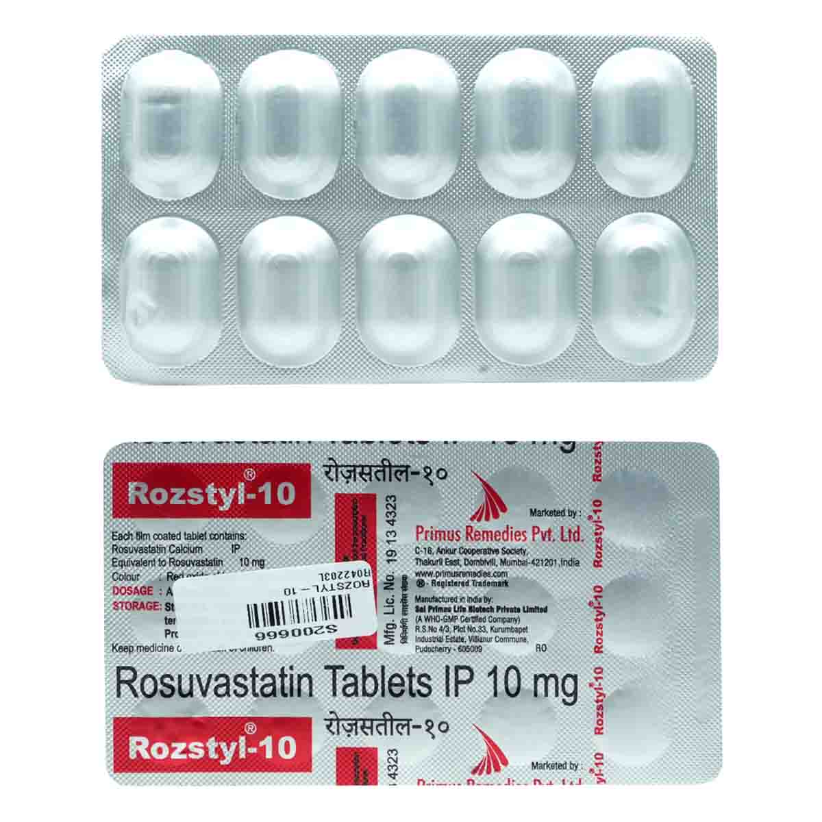 Rozstyl-10 Tablet 15's, Pack of 15 TabletS Rozstyl-10 Tablet 15's, Pack of 15 TabletS