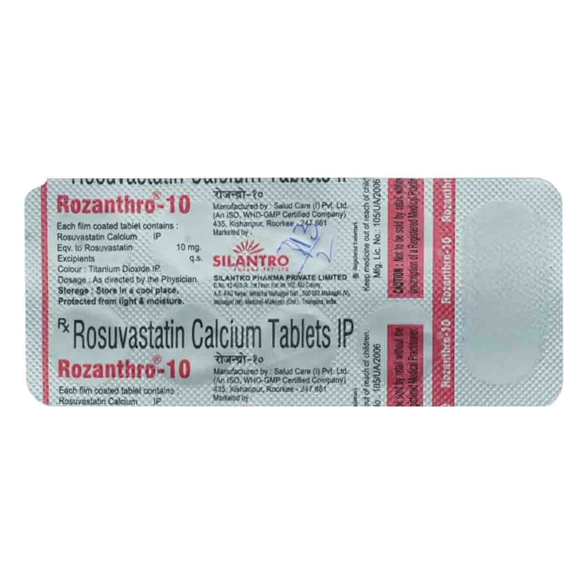 Rozanthro-10 Tablet 10's, Pack of 10 TabletS Rozanthro-10 Tablet 10's, Pack of 10 TabletS