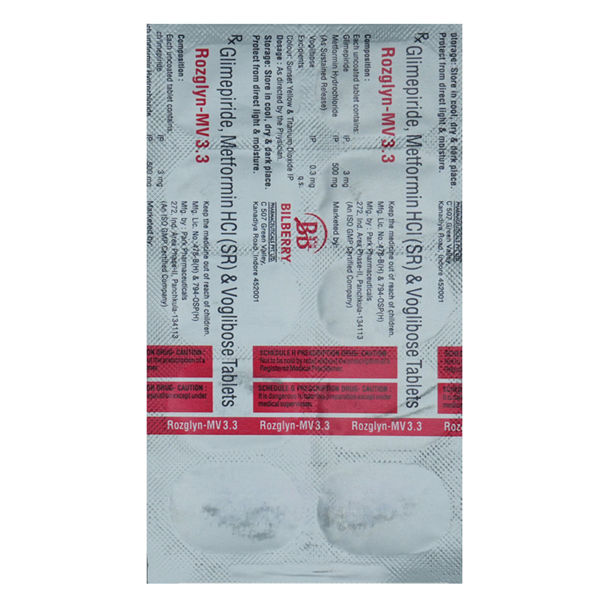 Rozglyn-MV 3.3 Tablet 10's, Pack of 10 TabletS Rozglyn-MV 3.3 Tablet 10's, Pack of 10 TabletS