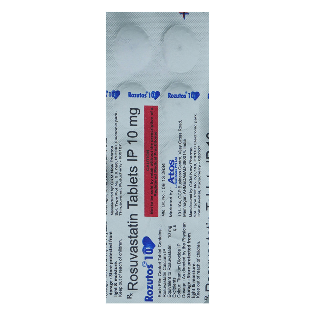 Rozutos 10 mg Tablet 10's, Pack of 10 TabletS Rozutos 10 mg Tablet 10's, Pack of 10 TabletS