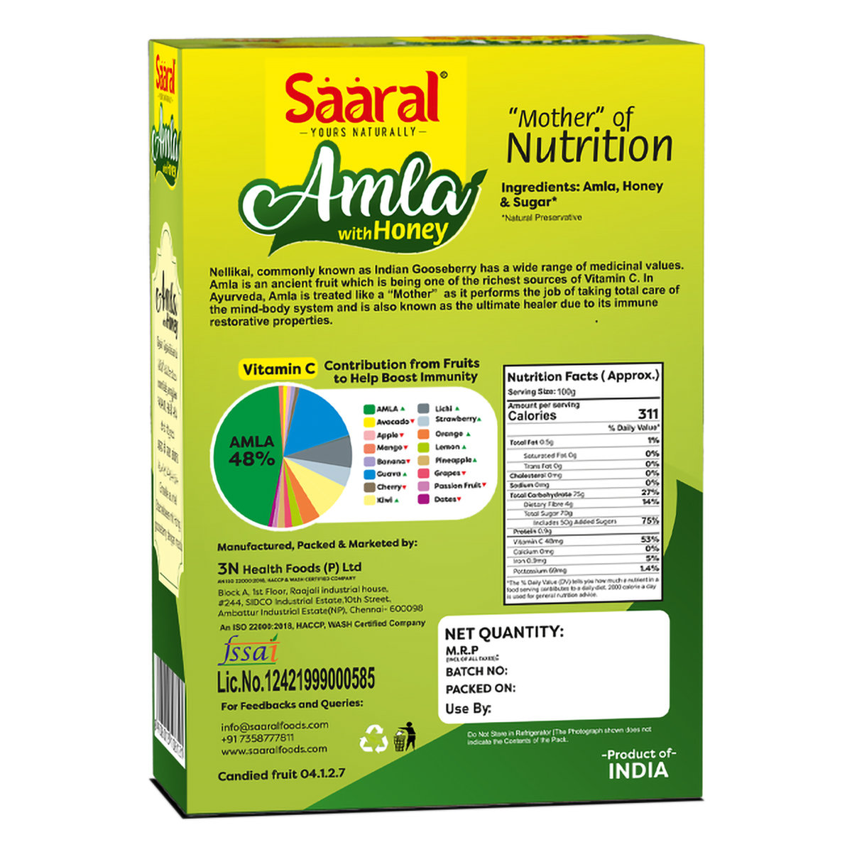 Saaral Amla with Honey, 100 gm, Pack of 1 Saaral Amla with Honey, 100 gm, Pack of 1