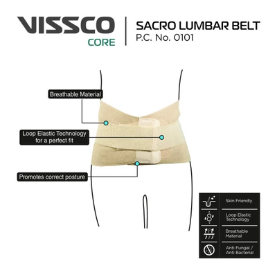 Vissco Sacro Lumber Belt Large, 1 Count, Pack of 1