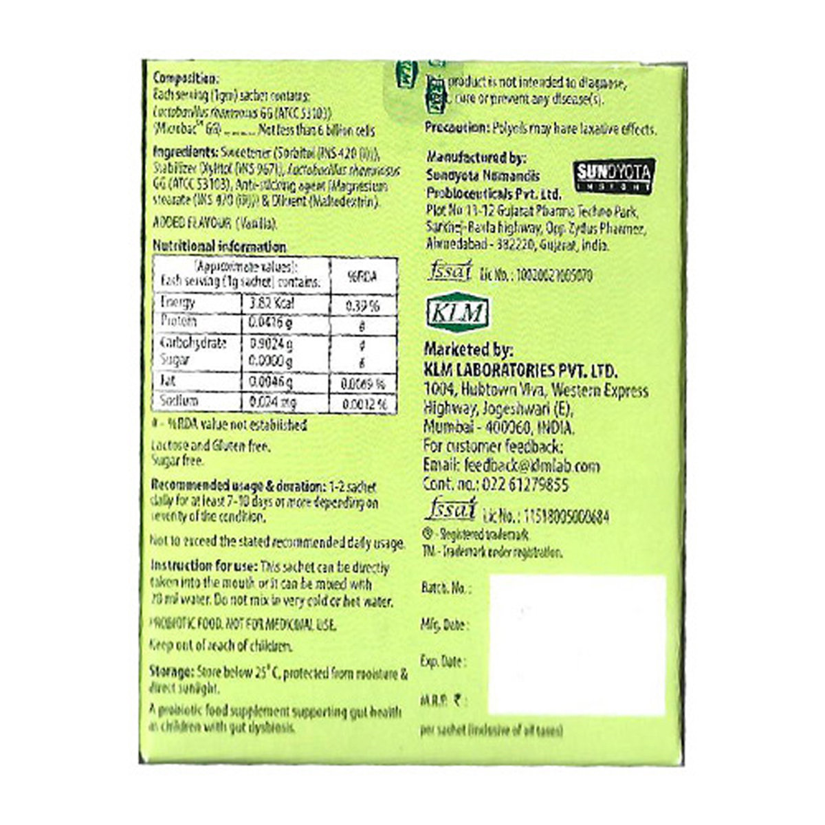 Sacctik-GG Sachet 1 gm, Pack of 1 POWDER Sacctik-GG Sachet 1 gm, Pack of 1 POWDER