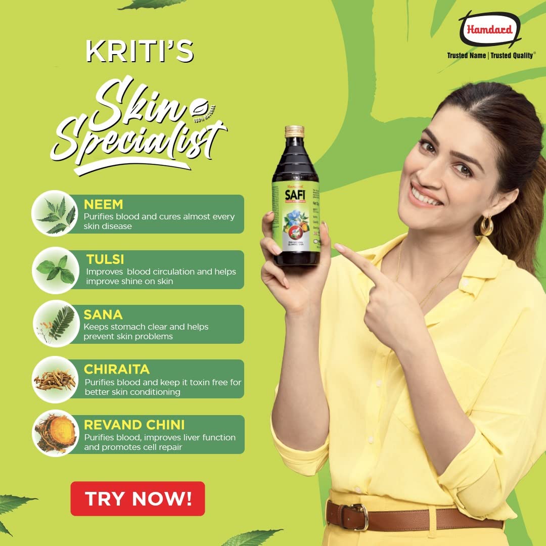 Hamdard Safi Natural Blood Purifier Syrup, 500 ml, Pack of 1 Hamdard Safi Natural Blood Purifier Syrup, 500 ml, Pack of 1